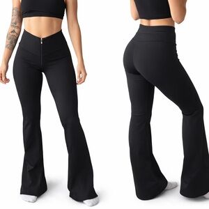 ✨ Sleek Black Flare Pants – Street-Ready Fit, Curve-Defining, Thick Fabric! ✨